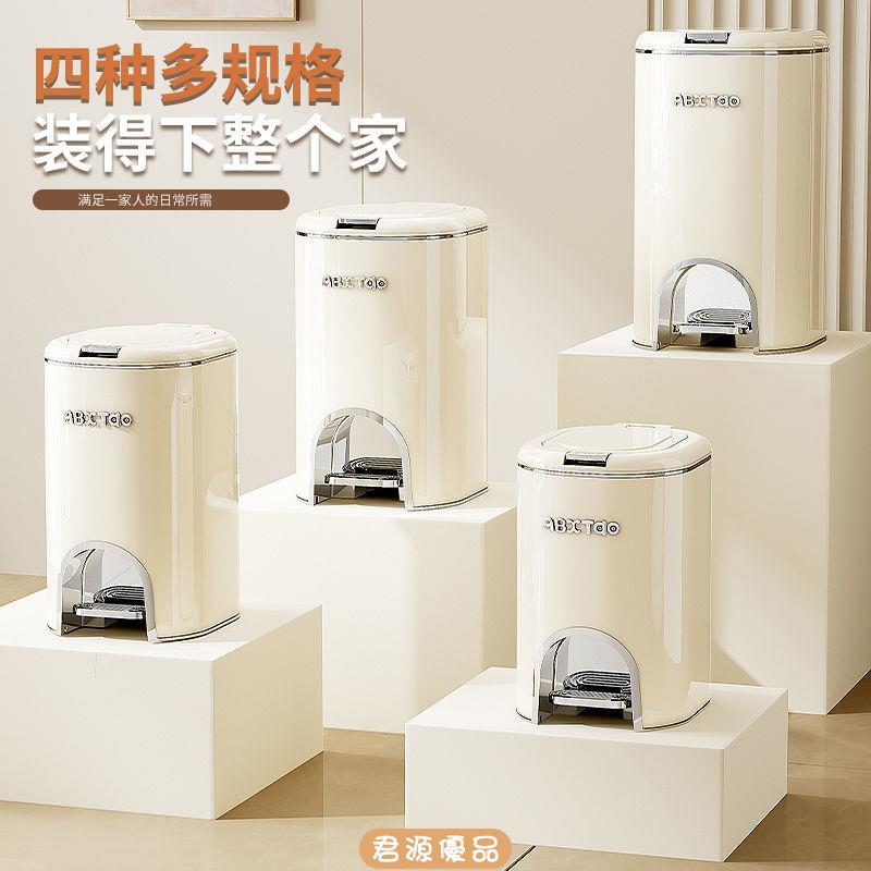 垃圾桶 不鏽鋼垃圾桶 家用垃圾桶 帶蓋垃圾桶 高階輕奢雙開式垃圾桶大容量帶蓋客廳家用廚房衛生間紙簍臥室顏值