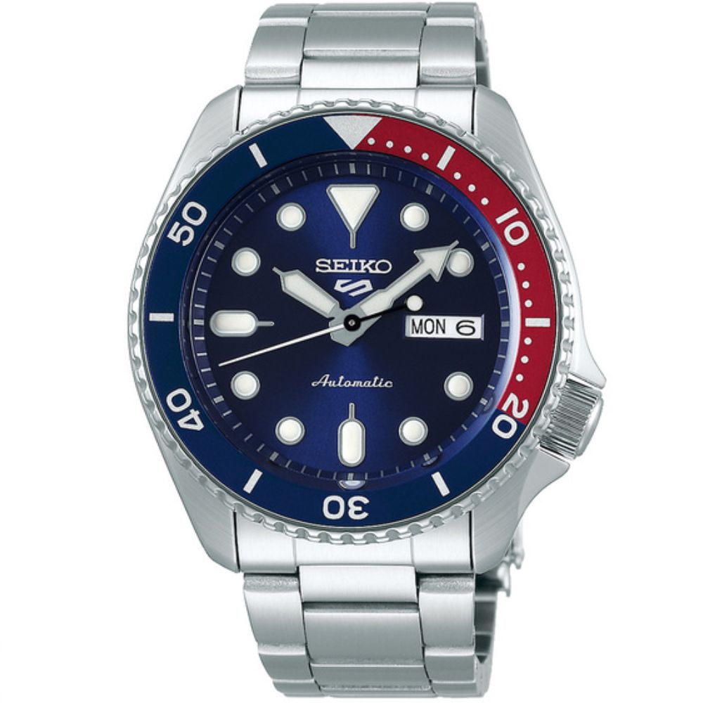 SEIKO 精工錶 5 Sports 系列 潮流機械錶 4R36-07G0R(SRPD53K1)-42mm-藍面鋼帶【刷卡回饋 分期0利率】【APP下單4%點數回饋】