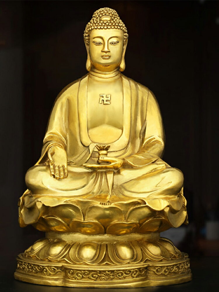 銅佛像釋迦牟尼觀音擺件銅像碧霞元君三寶佛觀世音菩薩