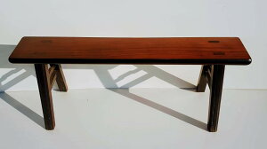 古董傢具 台灣烏心石木椅條(1) (面生漆)長3尺5寸