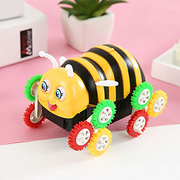 電動玩具車翻滾車 小蜜蜂翻斗車 自動翻轉兒童電動車新奇特玩具