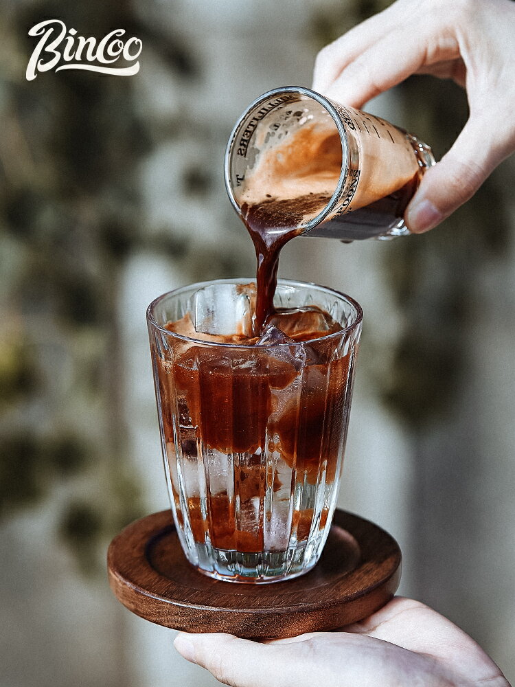 澳白杯冰美式冷萃拿鐵拉花杯復古玻璃杯Dirty咖啡杯果汁濃縮意式