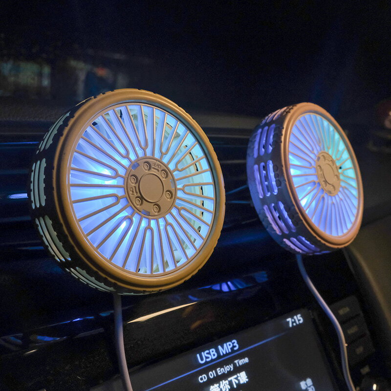車載風扇電扇12v24v小電風扇大貨車空調製冷降溫汽車內強力車用