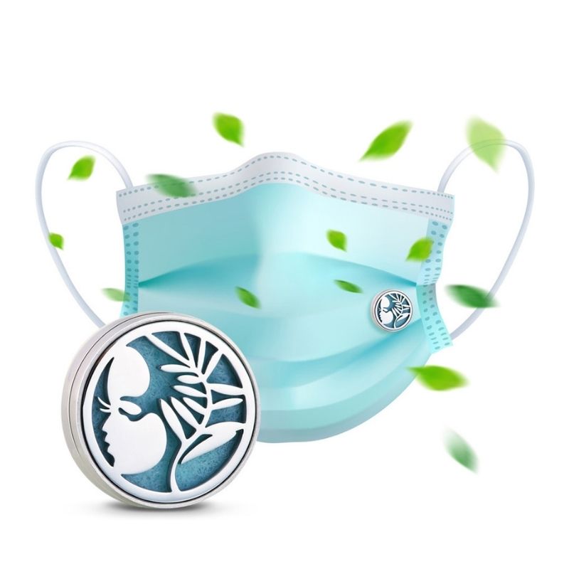 【訂單滿額折200】大地之愛-艾蘿蔓口罩香薰釦2入組(附收納盒)