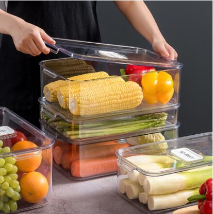 保鮮盒 冰箱收納盒抽屜式放蔬菜專用整理神器透氣水果保鮮盒透明塑料帶蓋 限時88折
