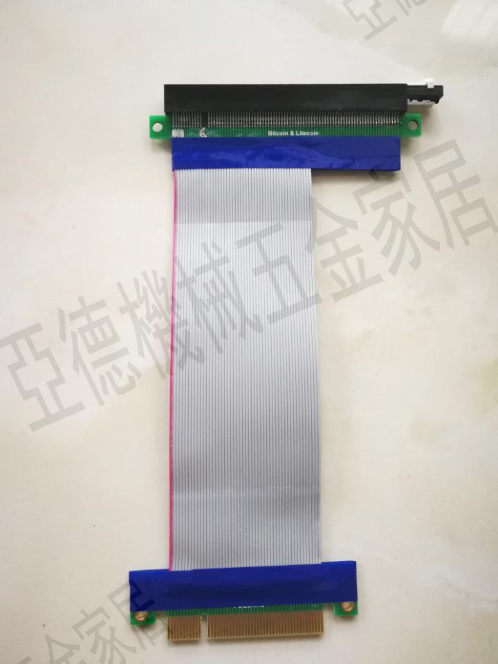 老廠PCI-E 8X轉16X延長軟排線3060顯示卡 X8轉X16連線轉接線4X轉16X【亞德機械五金家居】