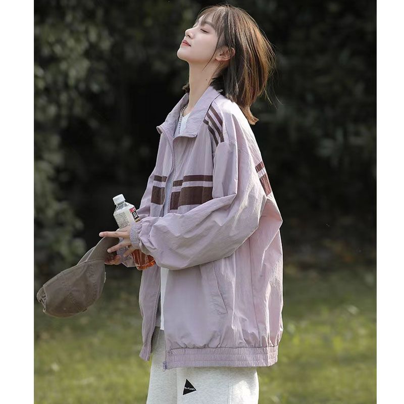 登山防曬衣長袖外套戶外山系沖鋒衣女輕薄透氣外套美式復古夏【聚寶屋】