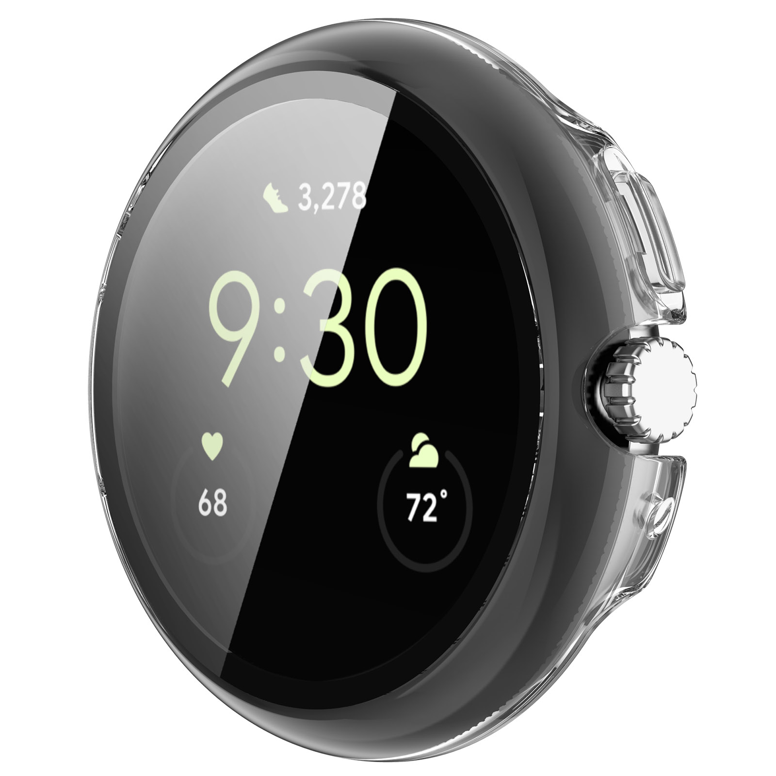 PC+鋼化玻璃一體錶殼】Google Pixel Watch 1 / 2 通用手錶保護殼硬殼