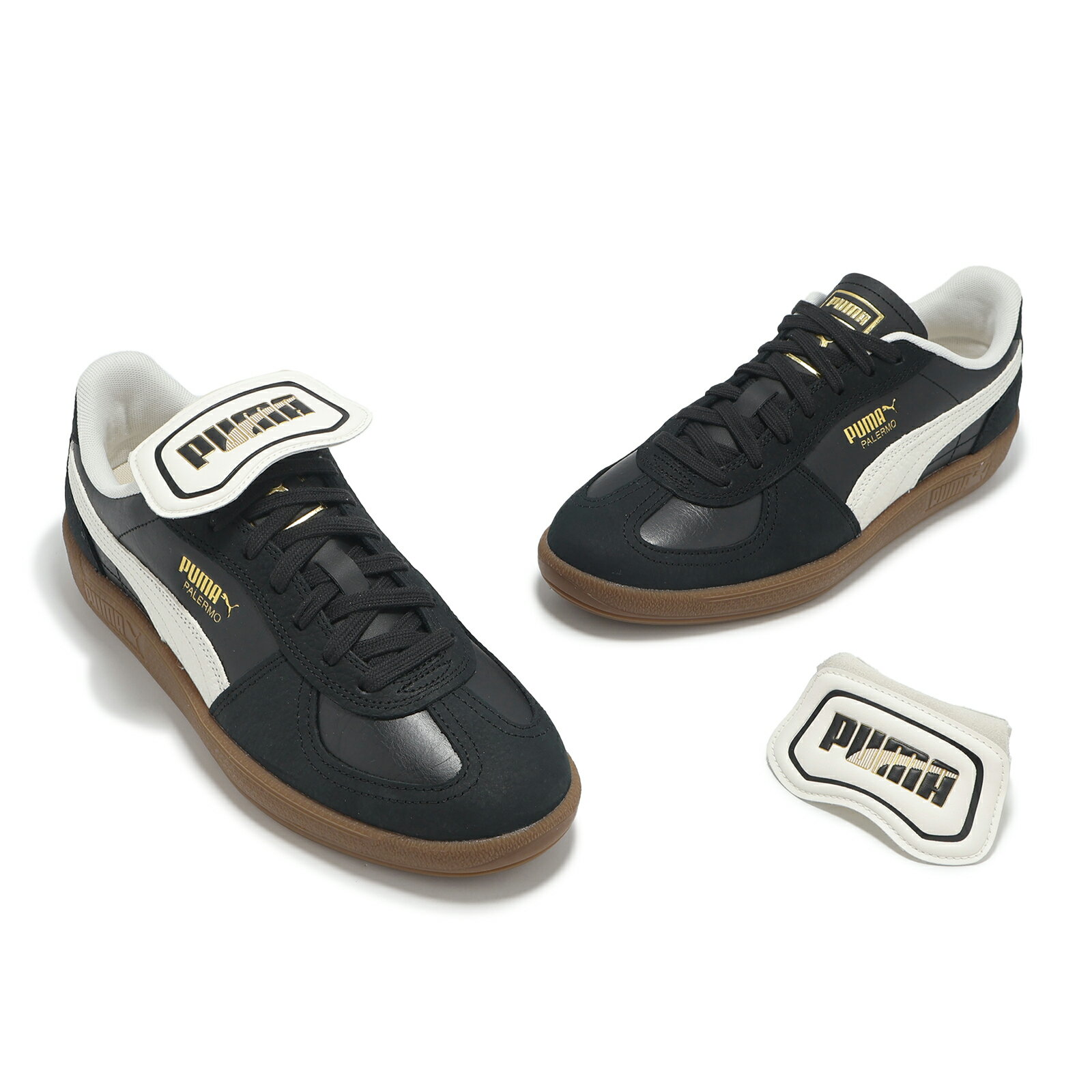 Puma 休閒鞋 Palermo Premium 男鞋 女鞋 黑 白 麂皮 翻鞋舌 焦糖底 德訓鞋 5