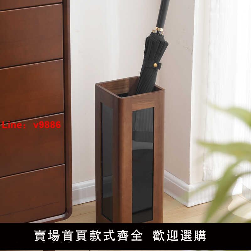 【臺灣公司 可開發票】雨傘收納架家用門口傘桶商用酒店大容量雨傘架中式實木雨傘收納桶