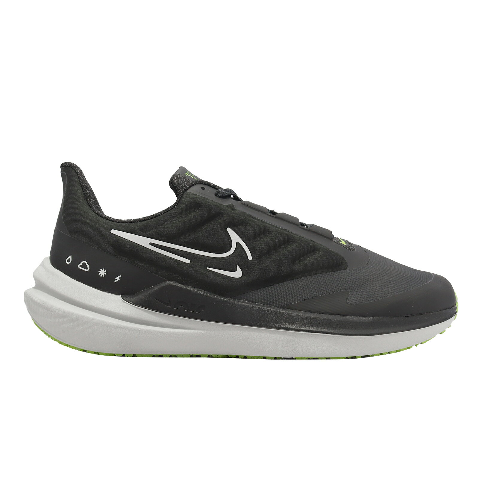 Nike 慢跑鞋 Air Winflo 9 Shield 黑 白 防潑水 男鞋 路跑 回彈 運動鞋 4