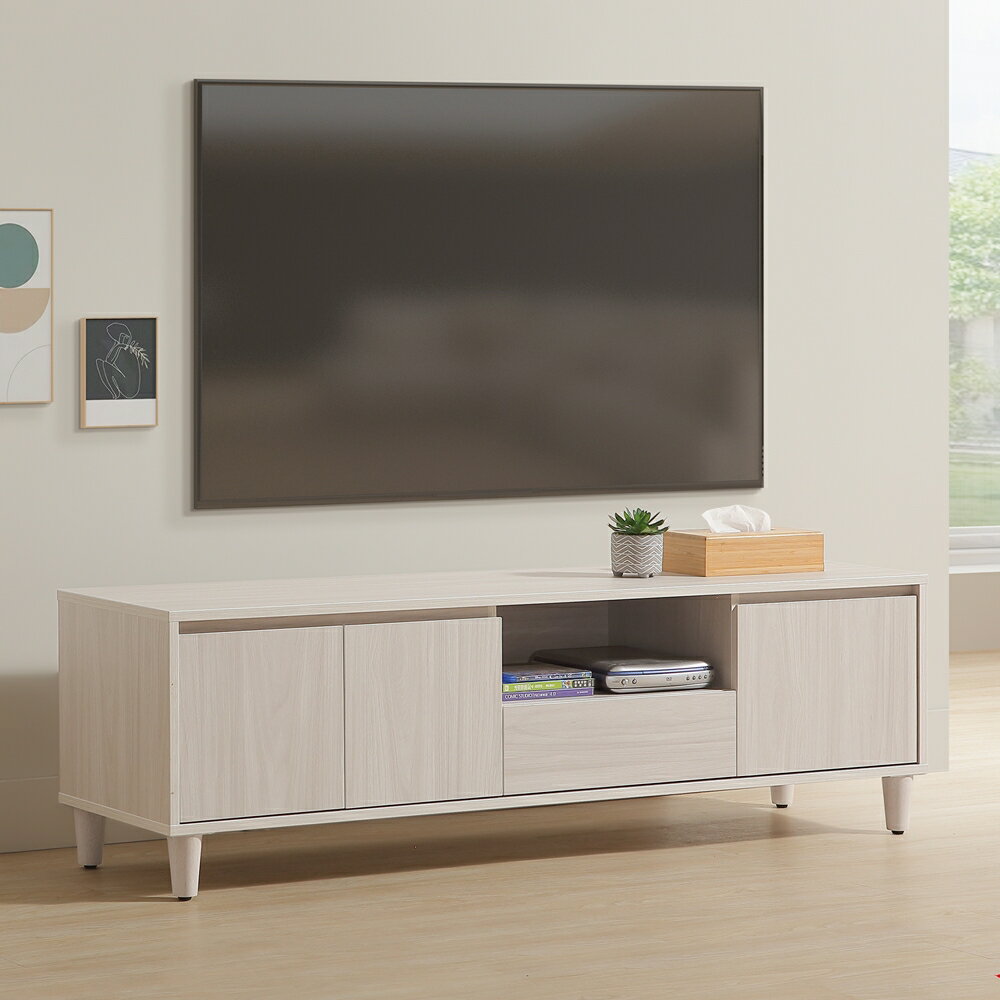 【直人木業】UL極簡風白榆木152CM電視櫃｜休閒空間｜APP結帳再賺4%點數 1