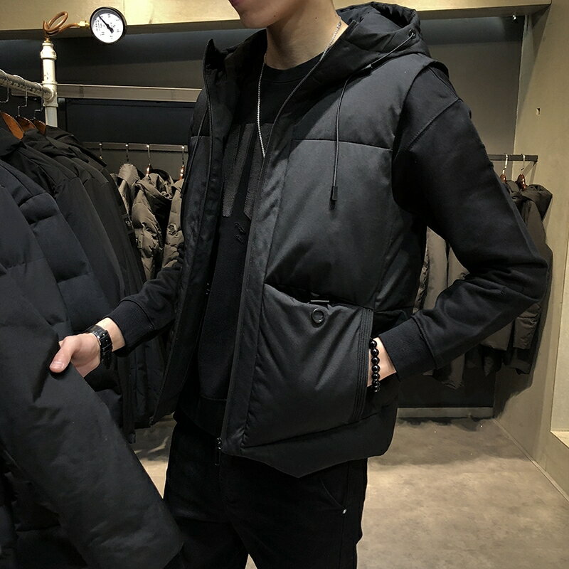 馬甲男秋冬季韓版男士外套加絨加厚保暖背心坎肩修身羽絨棉馬夾潮