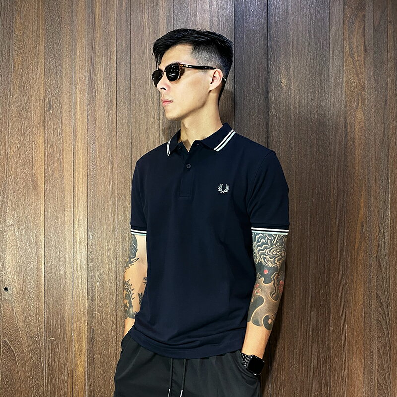 美國百分百【全新真品】Fred Perry POLO衫休閒網眼素面短袖上衣