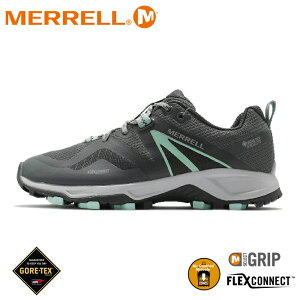 【MERRELL 美國 女 MQM FLEX 2 GORE-TEX 休閒鞋《灰/薄荷綠》】ML034958/防水鞋/健行鞋/登山