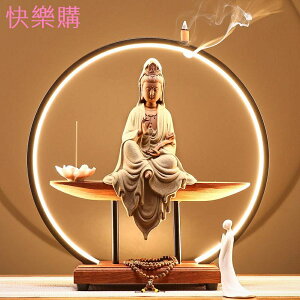 中式觀音菩薩擺件佛像陶瓷辦公室玄關客廳茶室禪意空間家居裝飾品