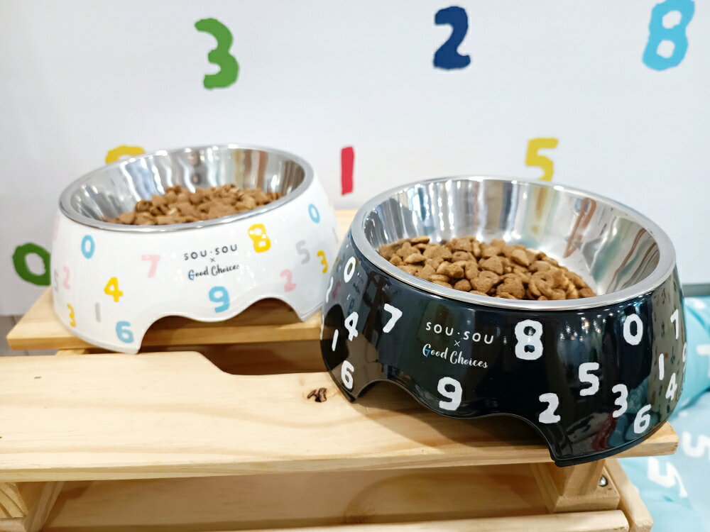 現貨 SOU SOU sousou 寵物飼料盆 寵物碗 7-11 711 十數昆黑 十數昆白
