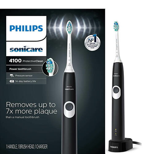 Philips【美國代購】飛利浦 電動牙刷 Sonicare ProtectiveClean 4100 HX6810/50 - 黑色