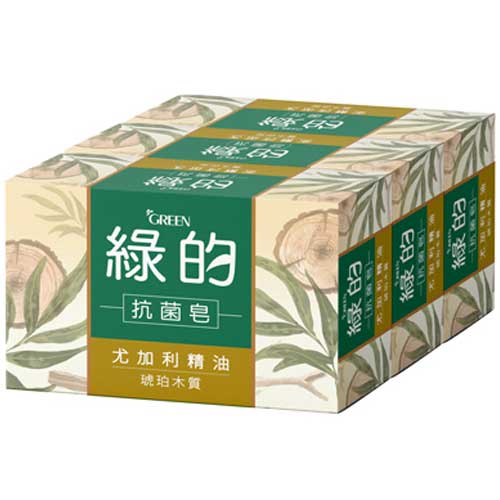 綠的GREEN 抗菌皂 琥珀木質 100gX3入