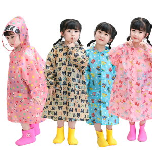 雨衣 ● 兒童雨衣女童幼兒園男寶寶小 可愛連體雨披帶書包位全身防暴雨
