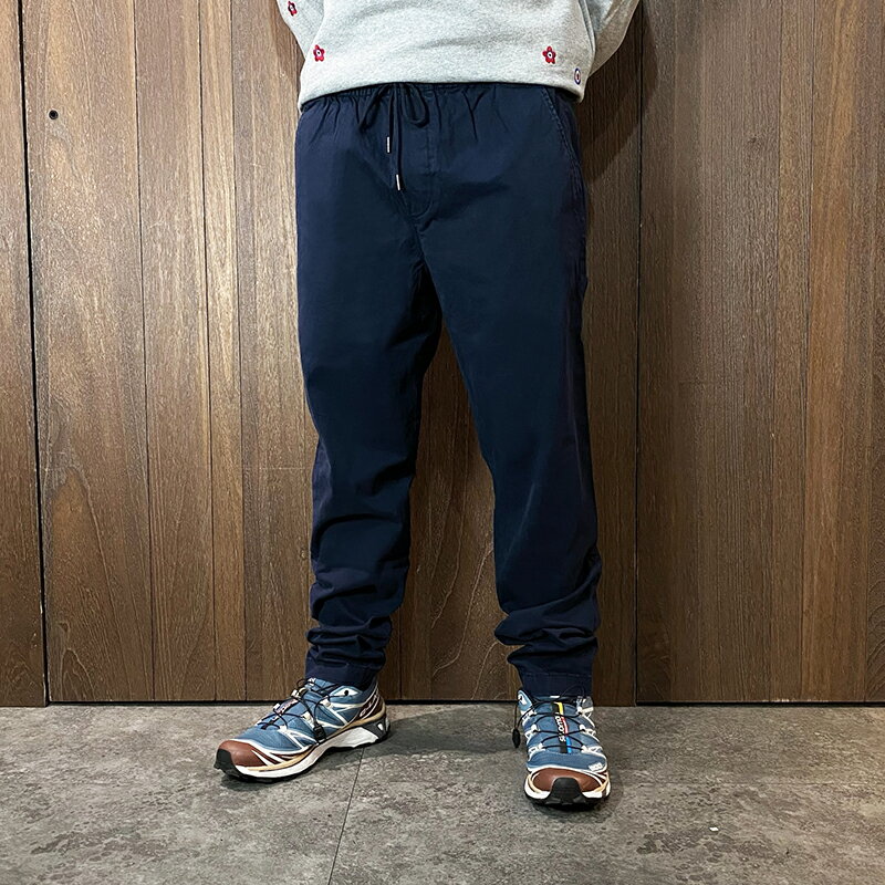 美國百分百【全新真品】Tommy Hilfiger 長褲 棉質 休閒 綁繩 TH 直筒褲 logo 深藍/卡其 CX84