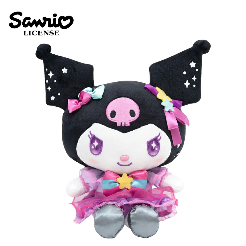 【日本正版】酷洛米 絨毛玩偶 19cm 娃娃 玩偶 庫洛米 Kuromi 三麗鷗 SANRIO - 165012