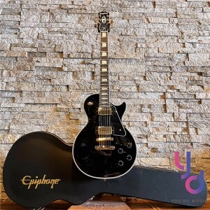 現貨可分期 終身保固 贈硬盒 Epiphone Les Paul Custom 黑色 電吉他 雙線圈 孤獨搖滾