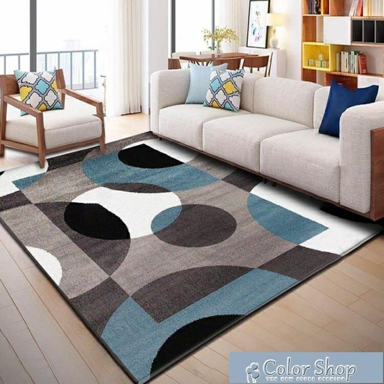 北歐簡約風格地毯客廳現代幾何沙髮茶幾墊臥室床邊家用地毯長方形❀❀城市玩家