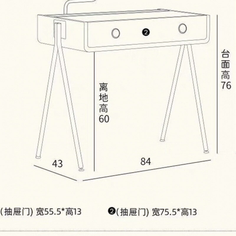 【免運/可開票】鏡台 化妝桌 化妝椅 鏡子 北歐實木梳妝臺日式原木臥室化妝桌高級感小戶型復古儲物化妝臺 7