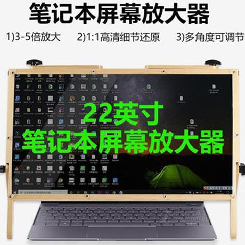 免運 閱讀燈 放大鏡燈 多功能桌面支架高畫質護眼菲涅爾22寸筆記本電腦螢幕放大器特惠/開立發票H0911
