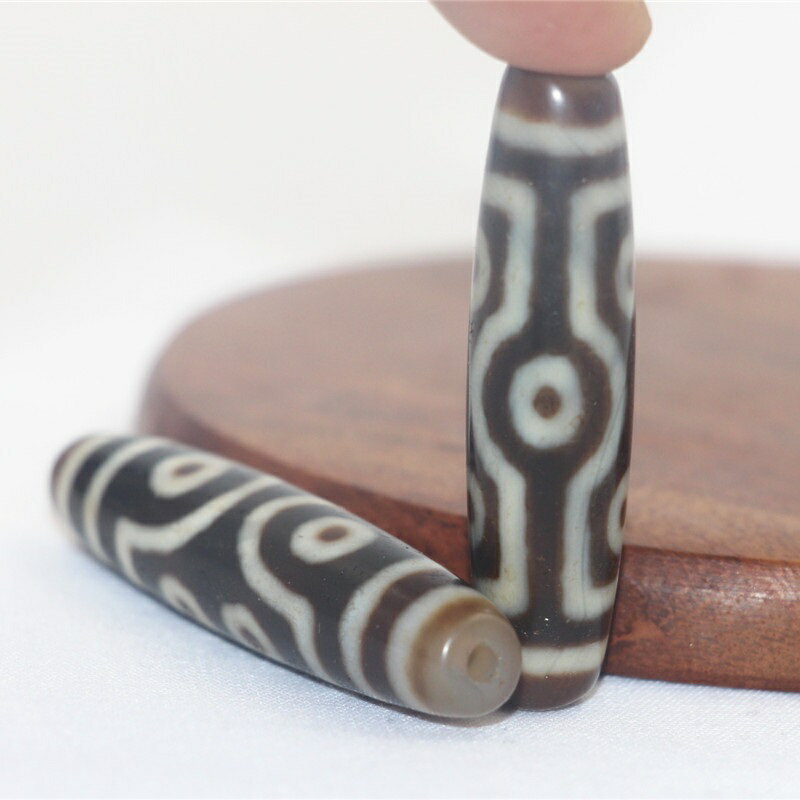 西藏天然保真品原礦玉髓轉運保平安男女瑪瑙七眼天珠吊墜項墜