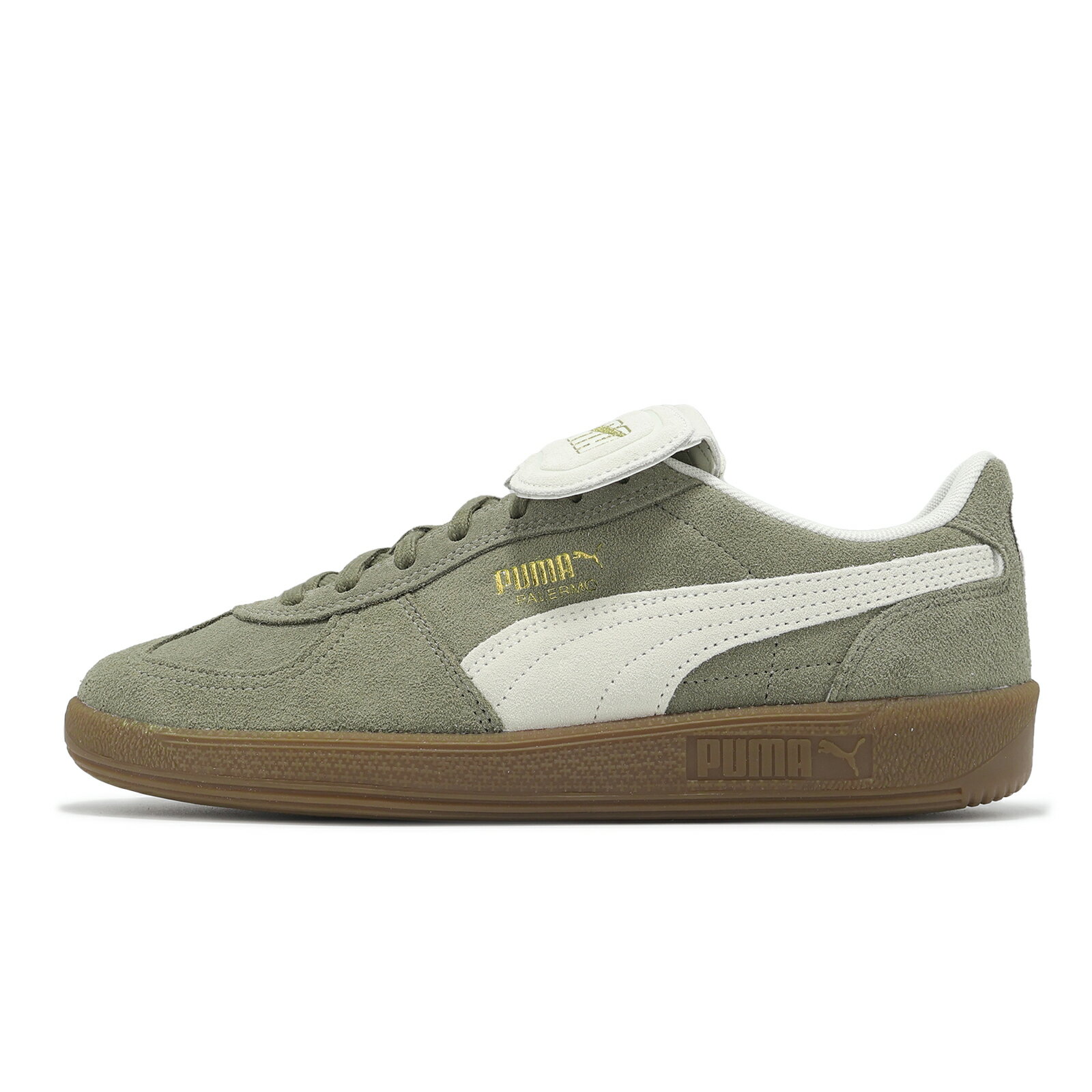 Puma 休閒鞋 Palermo Premium Suede 男鞋 女鞋 綠 米白 翻鞋舌 麂皮 德訓鞋 40235002