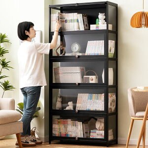 【限時優惠】書架置物架落地書柜子家用兒童客廳實木辦公室靠墻邊收納簡易多層
