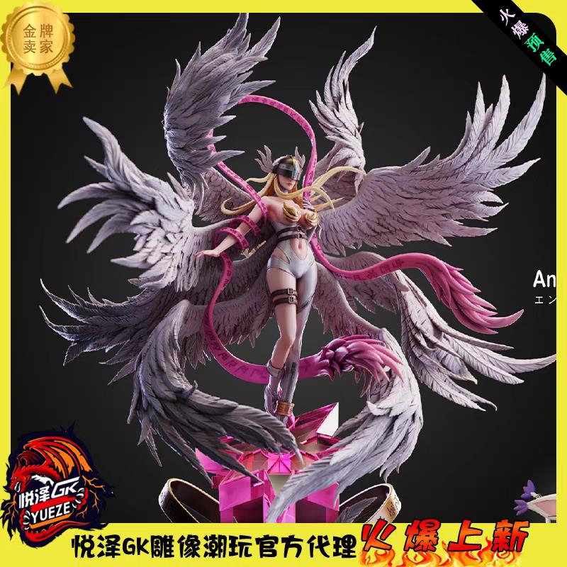 【諮詢客服驚喜多多】動漫手辦雕像模型擺件玩具gk大型數碼寶貝神聖天女獸進化鏈女發光