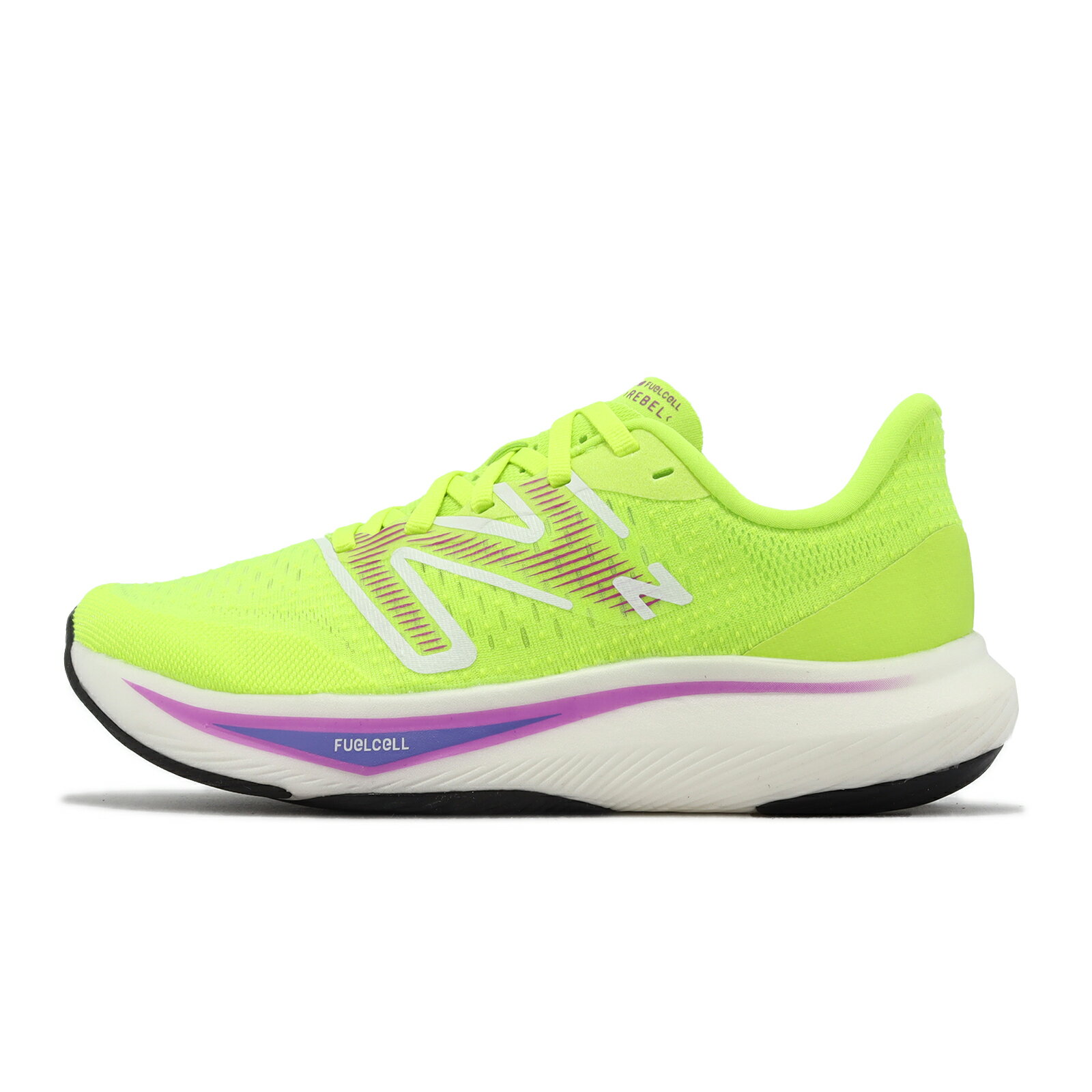 New Balance NB 競速跑鞋 FuelCell Rebel V3 D 寬楦 女鞋 螢光黃綠 輕量 針織鞋面 NB 紐巴倫 WFCXCT3-D