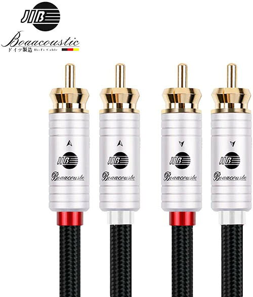 JIB【日本代購】高音質音頻線 2rca-2rca立體音訊電纜L/R 1m - 德國製
