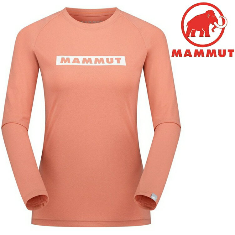 Mammut 長毛象 QD Logo Print Longsleeve T-Shirt AF 女款 圓領長袖上衣 1016-01040 3786 石英粉/白 PRT2