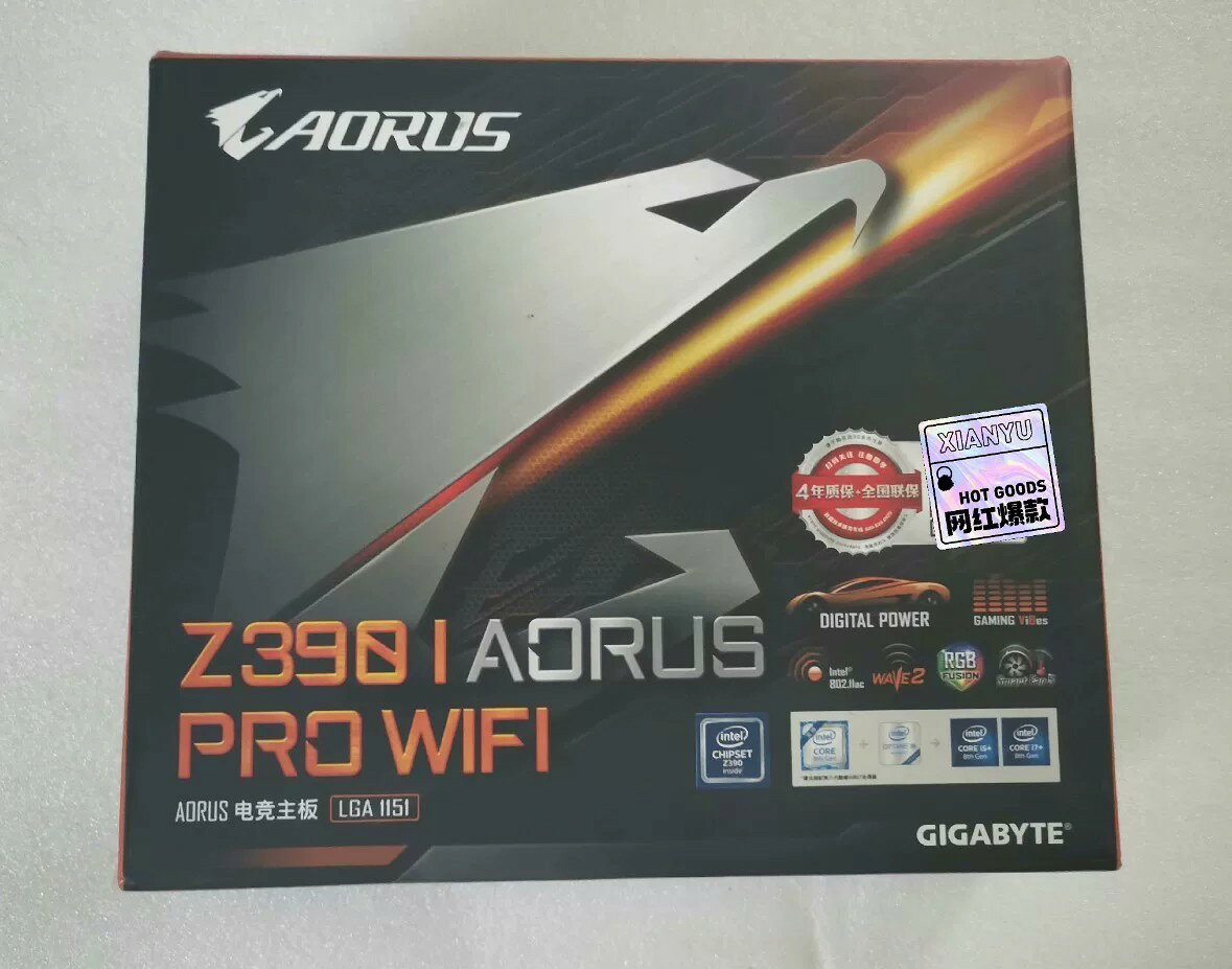 技嘉Z390 I AORUS PRO WIFI 迷你ATX主機板 豪華一體機 電腦組裝 遊戲主機 現貨速發 WiFi6 支援9代CPU 箱說齊全 庫存新品