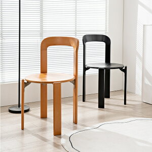 【免運】美雅閣| 餐椅 北歐輕奢實木餐椅 現代簡約家用餐桌椅 小戶型可疊放餐廳彩色椅子