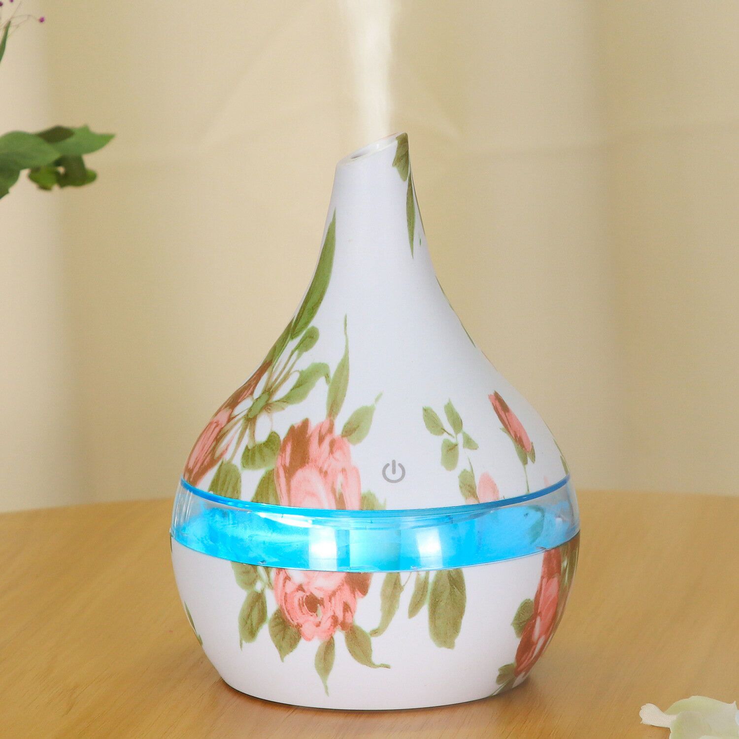 海棠花加濕器USB加濕霧化器家用創意加濕器300ml臥室辦公桌加濕器