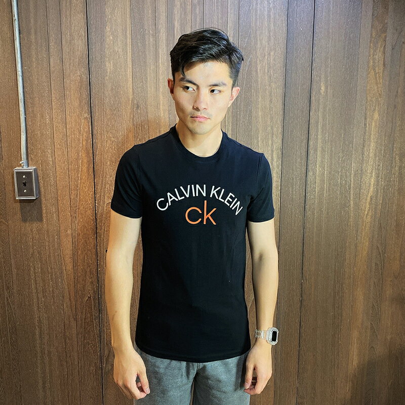 美國百分百【全新真品】Calvin Klein 男衣 CK 短袖 t-shirt 休閒 logo 黑/白/灰色 AA21