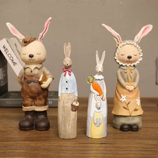 卡通珍妮兔子存錢罐創意可愛生日禮物客廳家居裝飾品客廳娃娃擺件