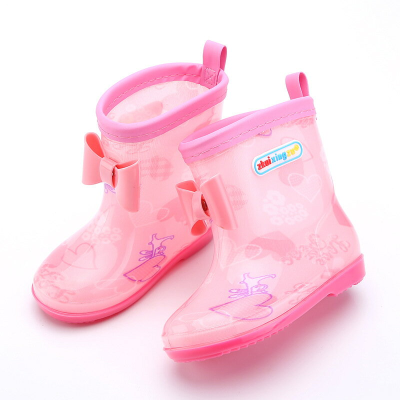 兒童雨鞋男童女童雨靴幼兒園寶寶小學生超輕便攜防滑透明四季水鞋