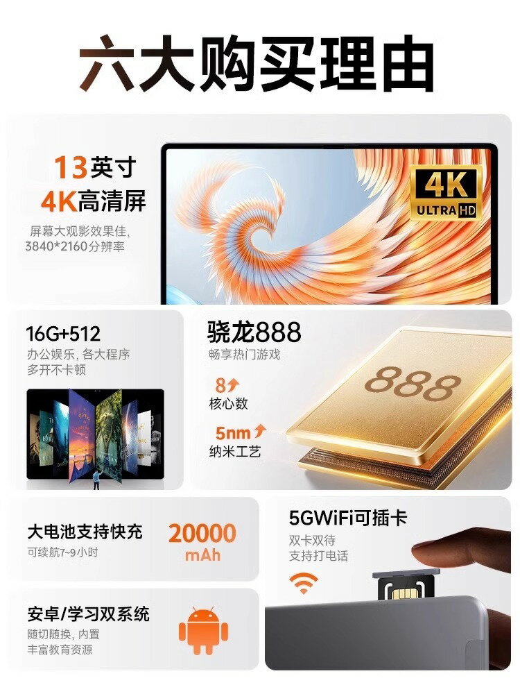 華為官方正品2024新款平板電腦5G護眼14英寸高清全面屏畫畫游戲-樂購