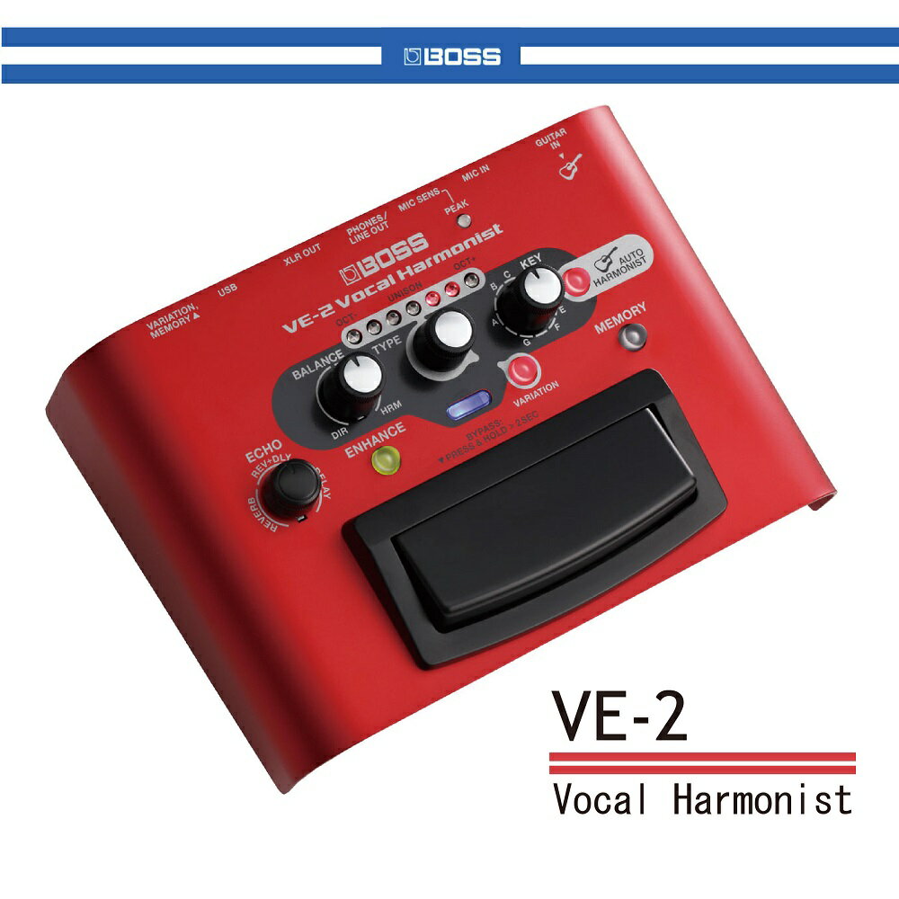 【非凡樂器】BOSS VE-2 人聲合音效果器/公司貨保固