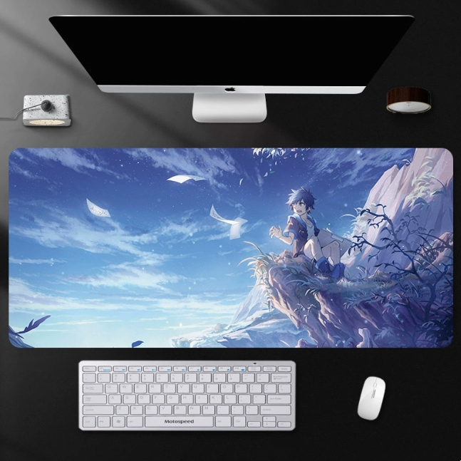 【買一送一】滑鼠墊 電競桌墊 動漫少女鼠標墊超大加厚辦公桌墊電腦鍵盤墊動漫電競遊戲墊 電競滑鼠墊【APP下單享6%回饋】 8