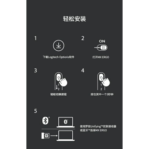 羅技 MX ERGO S 軌跡球滑鼠 可調節轉軸鼠標 雙模 鼠標 軌跡球 辦公美工繪畫圖商務 球型滑鼠|領券最高折$220 1