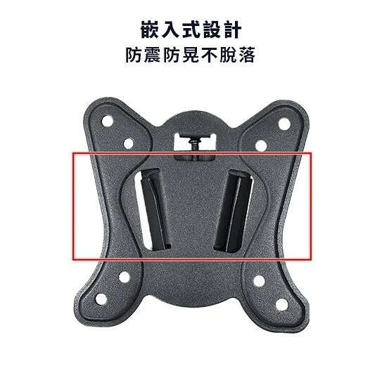 NAW-252 螢幕 壁掛架 10~27吋 螢幕可用 最大承重25KG 75x75mm / 100x100mm 壁掛 4