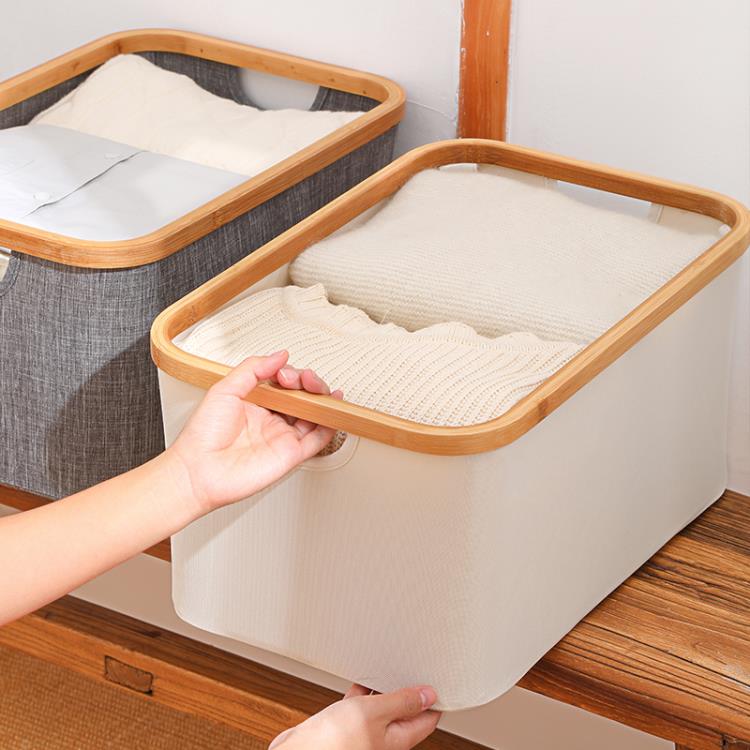 牛津布臟衣籃布藝可摺疊輕奢臟衣服簍日式洗衣筐防水家用收納筐