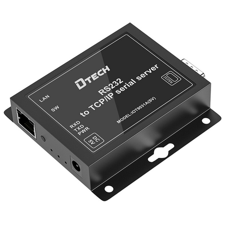 【易控王】RS232轉TCP/IP序列埠伺服器 含外接電源 壁掛耳 (40-750-04)